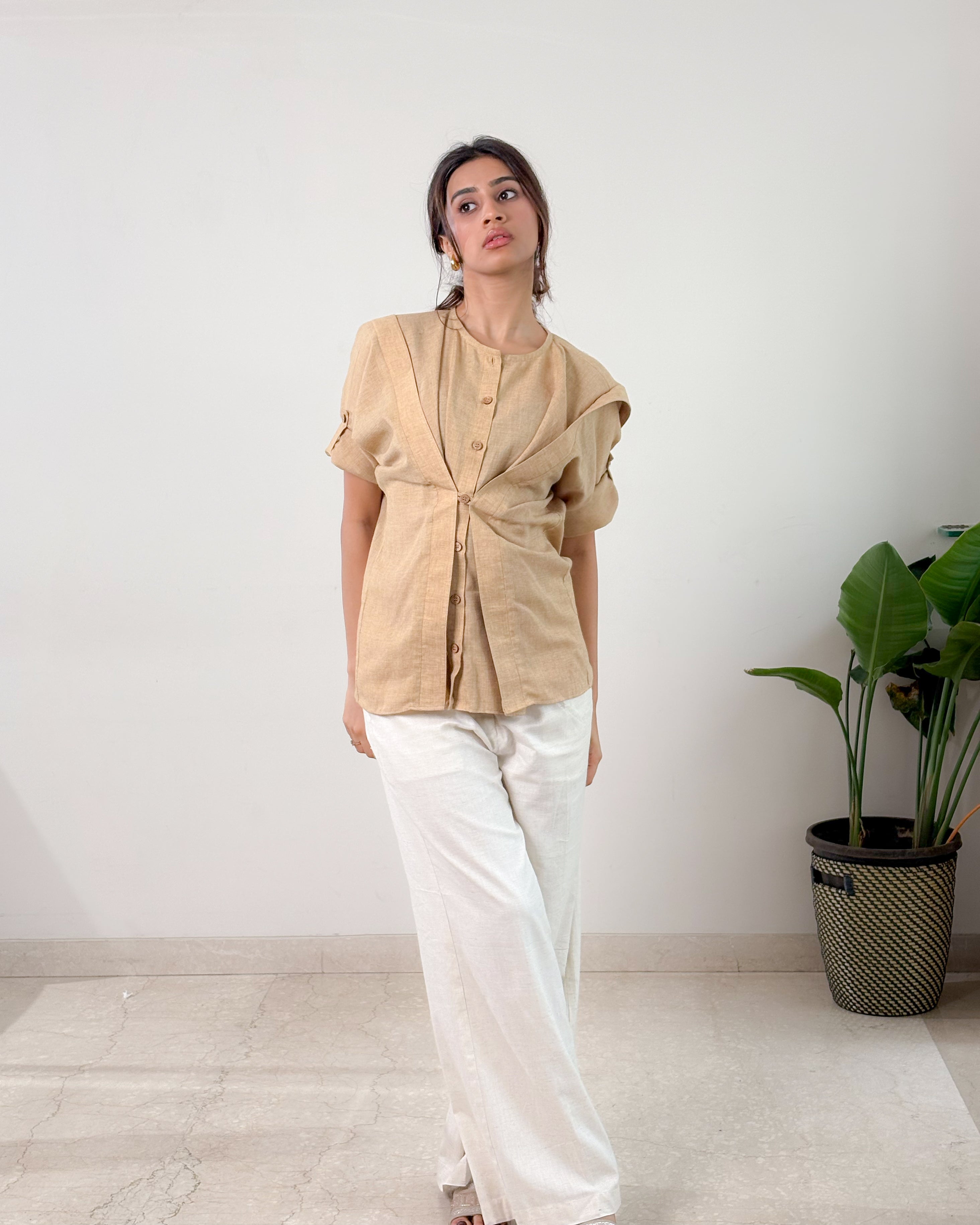 BROWN LEAF SHIRT