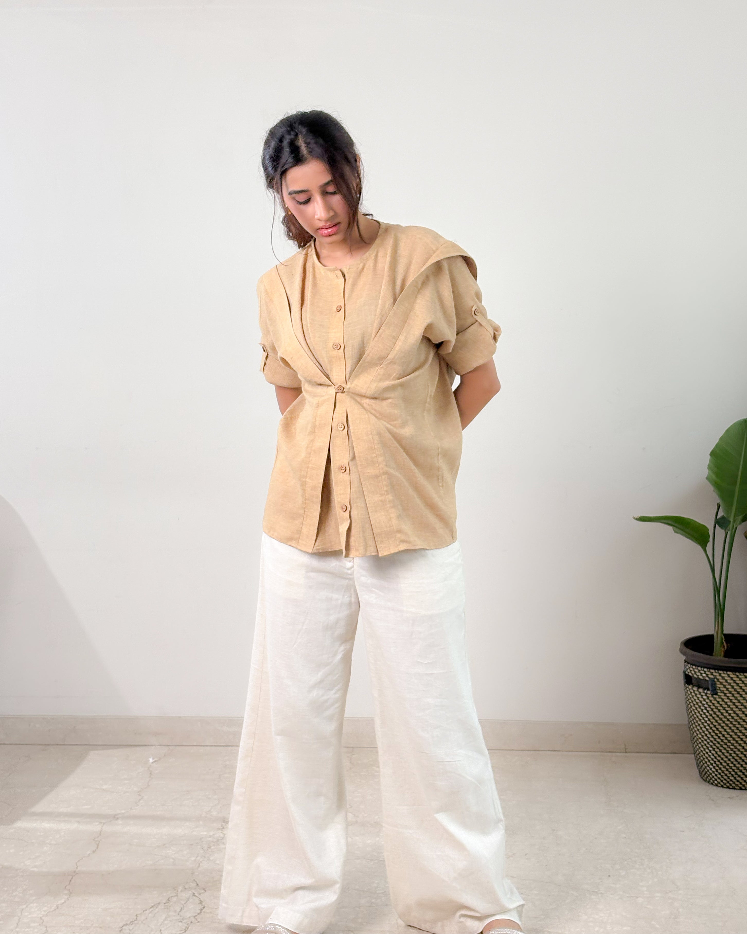 BROWN LEAF SHIRT